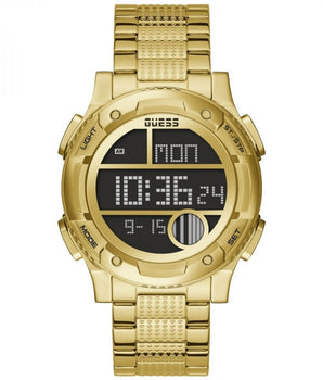 Guess Gold Stainless Steel Digital Watch