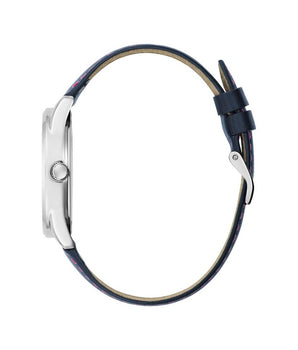 Guess Blue Leather Dress Watch