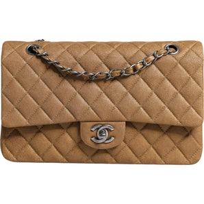 Chanel Dark Gold Medium Classic Double Flap Ruthenium Shoulder Bag