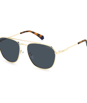 Polaroid Gold Stainless Steel Sunglasses