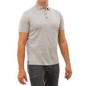 Corneliani Gray Cotton Polo Shirt