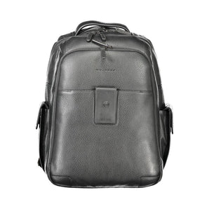 Piquadro Black Leather Backpack