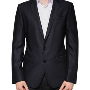 Dolce & Gabbana Black Wool Single Breasted Dress Coat Blazer