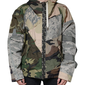 Dolce & Gabbana Multicolor Camouflage Full Zip Hooded Jacket