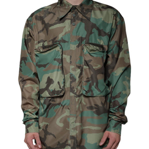 Dolce & Gabbana Multicolor Camouflage Button Down Shirt