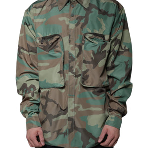 Dolce & Gabbana Multicolor Camouflage Button Down Shirt