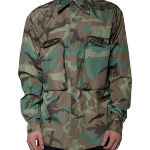 Dolce & Gabbana Multicolor Camouflage Button Down Shirt