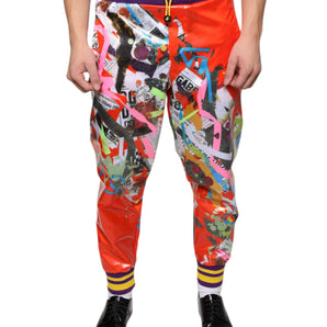 Dolce & Gabbana Multicolor Printed Jogger Sweatpants Pants