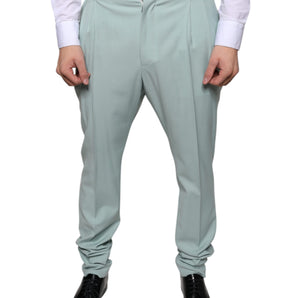 Dolce & Gabbana Mint Green Cotton Dress Pants