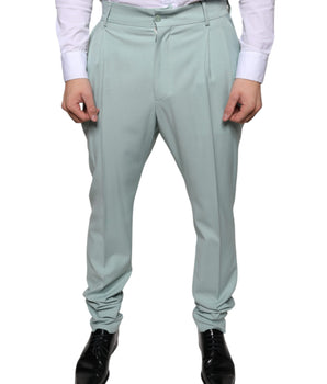 Dolce & Gabbana Mint Green Cotton Dress Pants
