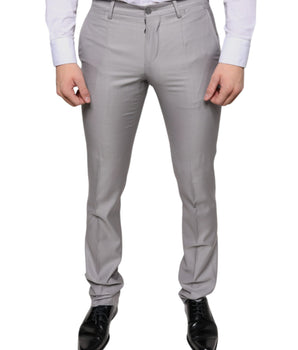 Dolce & Gabbana Light Gray Wool Dress Pants