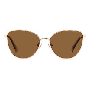 Polaroid Gold Metal Sunglasses