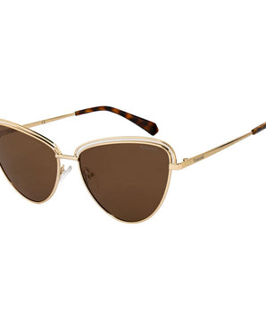 Polaroid Gold Metal Sunglasses