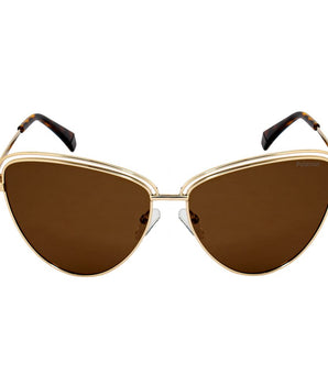 Polaroid Gold Metal Sunglasses