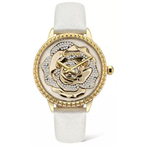 Police White Leather Watch