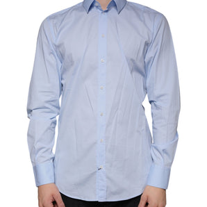 Dolce & Gabbana Light Blue MARTINI Cotton Dress Formal Shirt