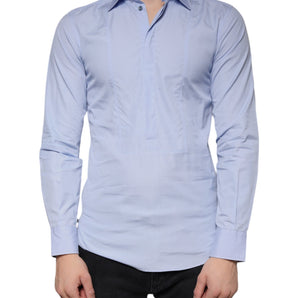 Dolce & Gabbana Light Blue Cotton Men Dress Formal Shirt