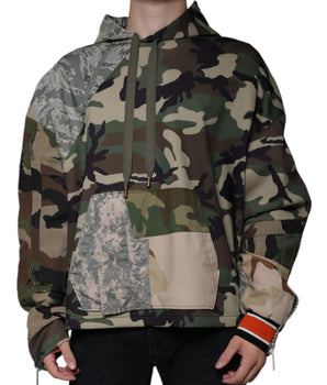 Dolce & Gabbana Multicolor Camouflage Hooded Sweatshirt Sweater