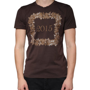 Dolce & Gabbana Brown New Year 2015 Cotton Crew Neck T-shirt