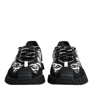 Dolce & Gabbana Black Logo Lace Up Low Top NS1 Sneakers Shoes