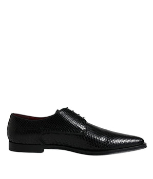 Dolce & Gabbana Black Leather Derby Formal Dress Shoes