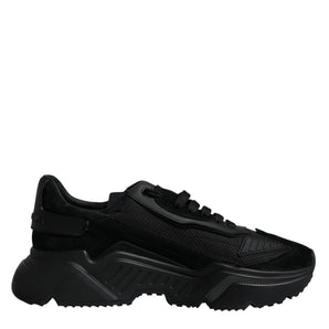 Dolce & Gabbana Black Leather Daymaster Low Top Sneakers Shoes