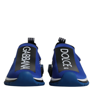 Dolce & Gabbana Blue Logo Low Top Sorrento Sneakers Shoes