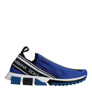 Dolce & Gabbana Blue Logo Low Top Sorrento Sneakers Shoes