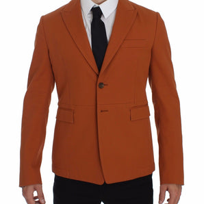 Dolce &amp; Gabbana Elegante blazer informal de mezcla de algodón naranja