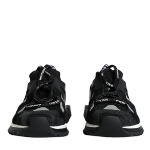 Dolce & Gabbana Black Mesh Sorrento Trekking Sneakers Shoes