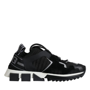 Dolce & Gabbana Black Mesh Sorrento Trekking Sneakers Shoes