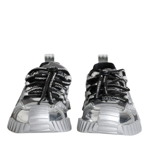 Dolce & Gabbana Silver Polyester NS1 Low Top Sneakers Shoes