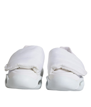 Dolce &amp; Gabbana Zapatillas bajas de tela acolchada blanca Zapatos