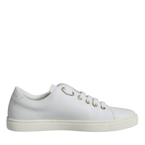 Dolce & Gabbana White Portofino Sacred Heart Sneakers Shoes