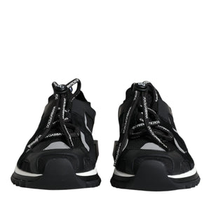 Dolce & Gabbana Black Mesh Sorrento Trekking Sneakers Shoes