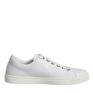 Dolce & Gabbana White Portofino Sacred Heart Sneakers Shoes