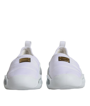 Dolce &amp; Gabbana Zapatillas bajas de tela acolchada blanca Zapatos