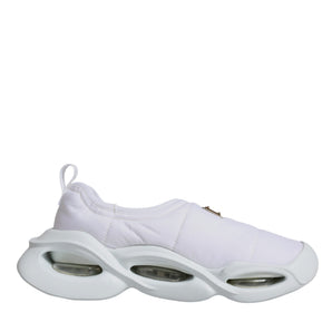 Dolce & Gabbana White Padded Fabric Low Top Sneakers Shoes