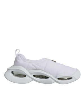Dolce &amp; Gabbana Zapatillas bajas de tela acolchada blanca Zapatos