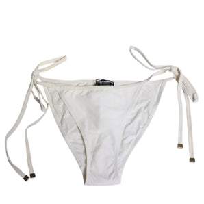 Dolce & Gabbana White Nylon Bottom Beachwear Swimwear Bikini