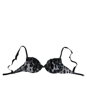 Roberto Cavalli White Leopard Push Up Reggiseno Bra Underwear