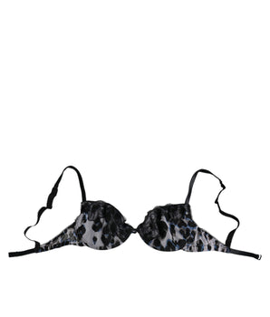 Roberto Cavalli Ropa interior sujetador reggiseno push up leopardo blanco