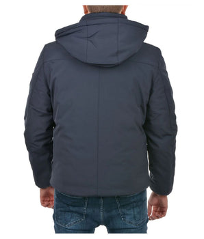 Yes Zee Blue Nylon Men's Jacket