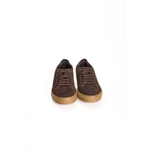 Roberto Pepe Luxury Brown Calfskin Sneaker