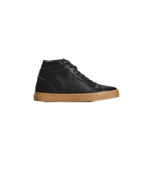 Roberto Pepe Luxury Black Calfskin Men's High Sneaker