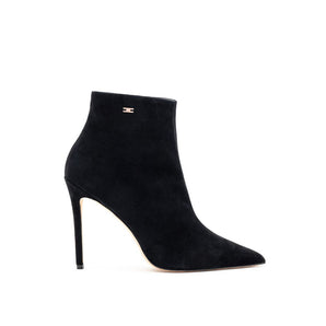 Bota Scamociata de cuero negro Elisabetta Franchi