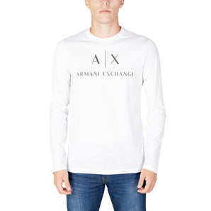 Armani Exchange White Cotton Long Sleeve