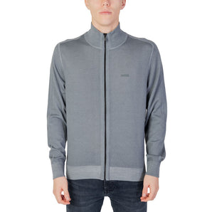 Cárdigan de lana gris Hugo Boss