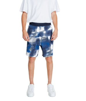 Armani Exchange Blue Cotton Bermuda Shorts