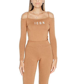 Icon Brown Cotton Bodysuit